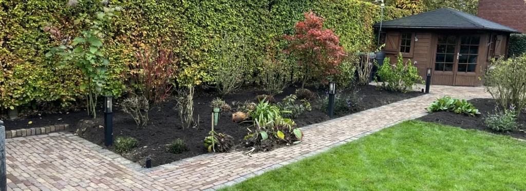 Renovatie van een tuin met nieuwe beplanting